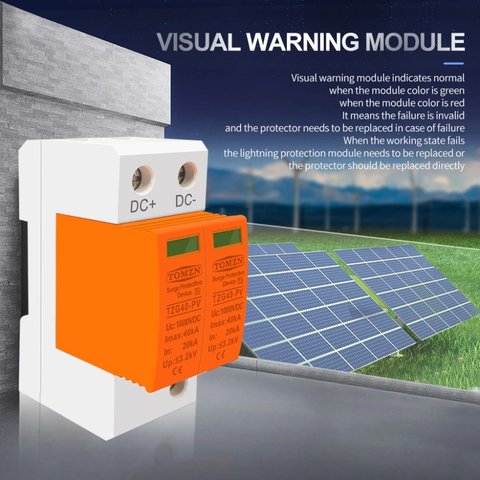 Устройства защиты от импульсных перенапряжений TOMZN TZG40-PV , 2P, 1000 В, PV Превью 3
