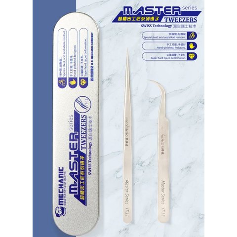 Mounting Tweezers Mechanic IT-15, (curved, 115 mm) Preview 1