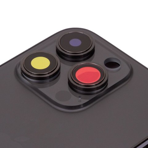 Housing compatible with iPhone 14 Pro, (black, with SIM card holders, with side button, Original (PRC), EU Version, space black) Preview 1