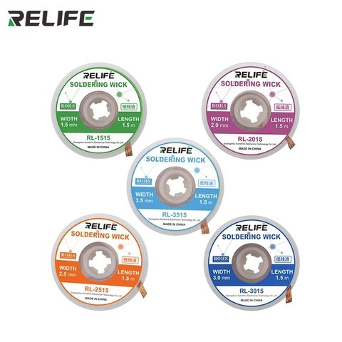 Desoldering Wick RELIFE RL-2015, ((W) 2.0 mm, (L) 1.5 m) Preview 2