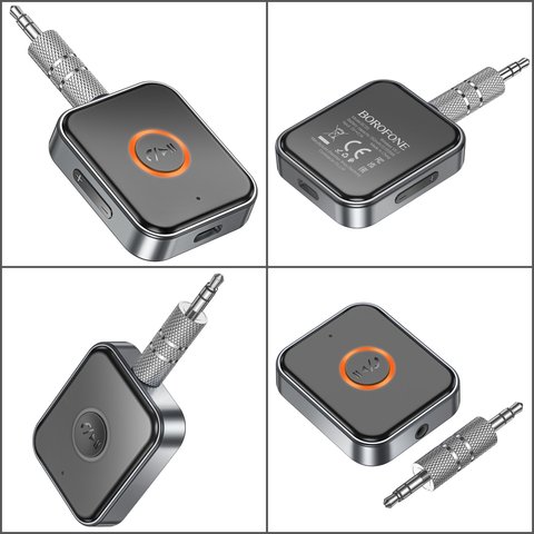 FM Transmitter Borofone BC55, (black, with button, USB type C, TRS 3.5 mm) #6941997772225 Preview 1