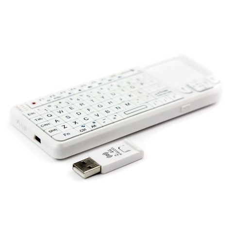 Teclado inalámbrico mini con panel táctil (blanco) Vista previa  1