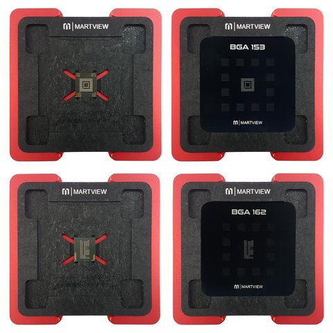 RB-01 juego para reballing de chips EMMC / EMCP / UFS BGA153 / 162 / 169 / 186 / 221 / 254 / 297 con placa fija y soporte magnético Vista previa  2