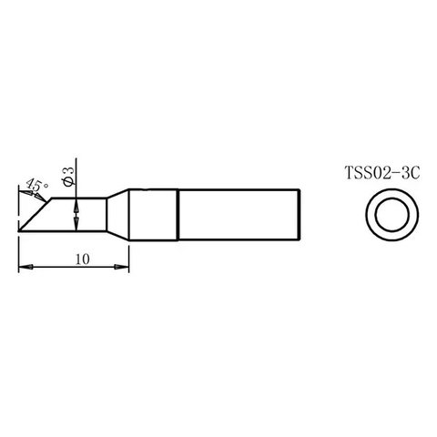 Punta de recambio para cautín Quick TSS02-3C Vista previa  2