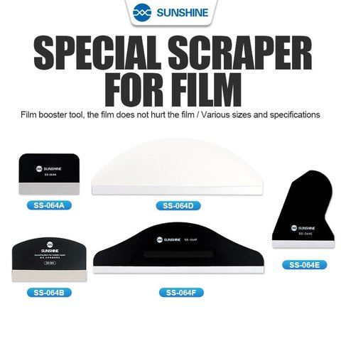 Espátula Sunshine SS-064F, para pegar películas, 220 mm, plástico, negro Vista previa  1