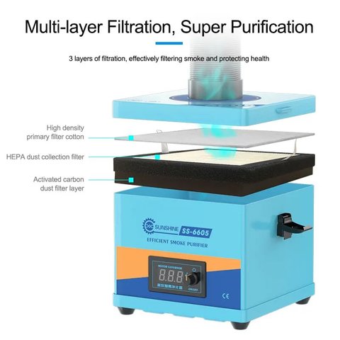 Absorbedor de humos Sunshine SS-6605, de sobremesa Vista previa  3