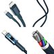 USB кабель Baseus High Density Braided, USB тип-C, Lightning, 100 см, 20 Вт, синій, #CATLGD-03 Прев'ю 1