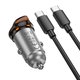 Автомобильное зарядное устройство Hoco NZ16, черное, Power Delivery (PD), c кабелем USB тип-C к USB тип-C, 30 Вт, 1 порт, 12-24 B, #6942007644730 Превью 2