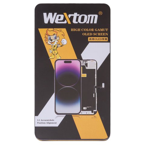 Дисплей Wextom для iPhone 15 Pro, черный, с рамкой, HC, без ошибки, (OLED) soft, Diagnosable, 120Hz Превью 2