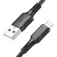 USB кабель Borofone BX80, USB тип-A, micro-USB тип-B, 100 см, 2,4 А, черный, #6974443385205 Превью 2