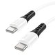 USB кабель Hoco X82, 2xUSB тип-C, 100 см, 60 Вт, 3 A, белый, силиконовый, #6931474768605 Превью 1